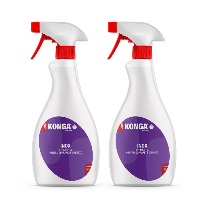 Комплект - 2 x Минерално масло за повърхности от неръждаема стомана, 750 мл с пръскачка, Професионална употреба