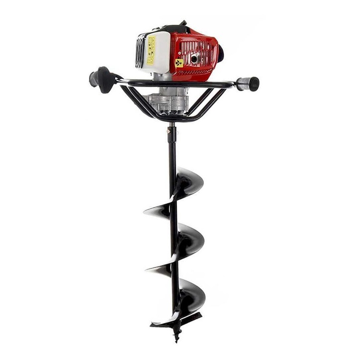 Motoburghiu de pamant GeoTech EA520 EVO, 1.8 CP, 3 burghie incluse 100, 150, 200 mm, prelungitor