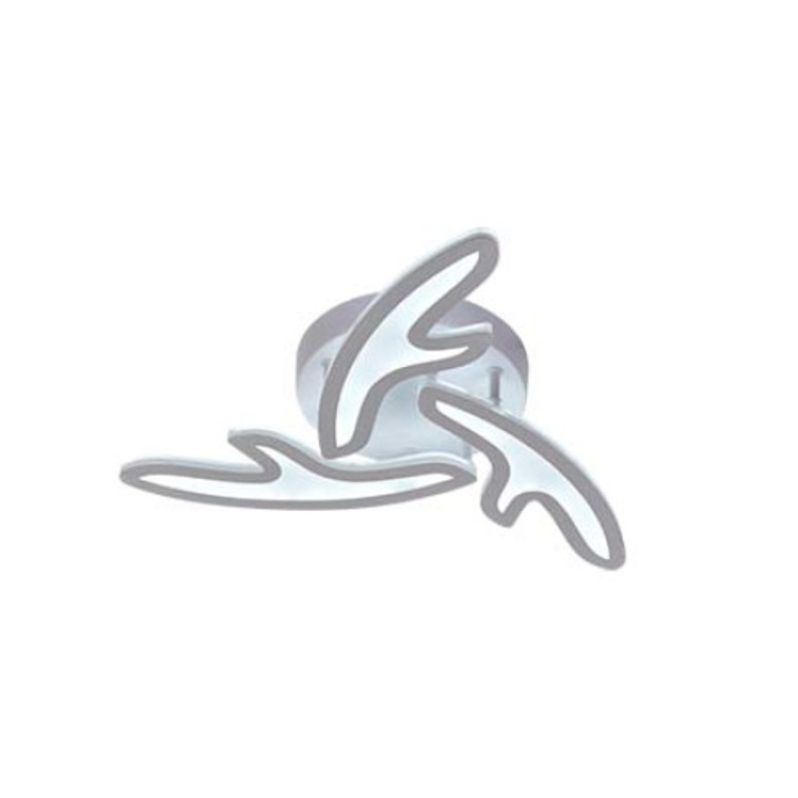 Модерен тънък Led полилей, дистанционно управление, регулируем интензитет, Цвят Бяло 8915/3, топла, неутрална, студена светлина