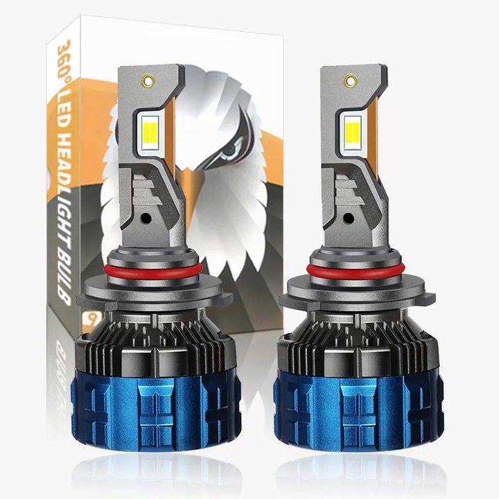 Комплект от 2 LED крушки H7 11000 LM Canbus, мощност 110W, Cool White, алуминиево тяло, живот 50000 часа, 360° осветление, без грешка при изгоряла крушка