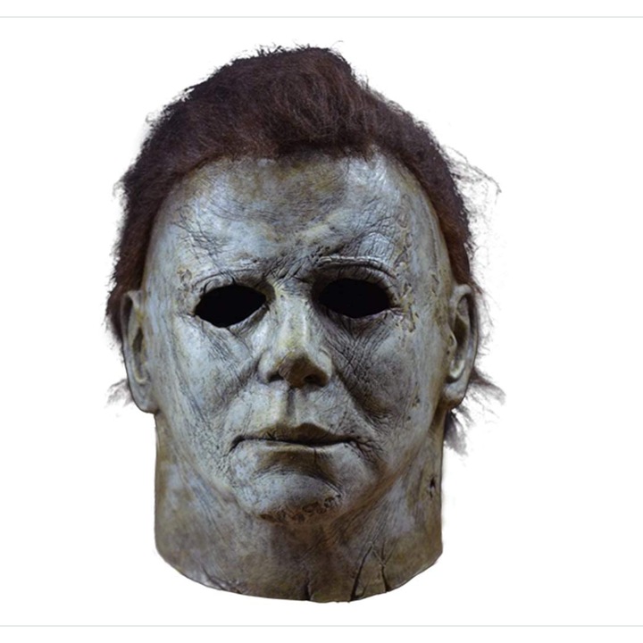 Masca Halloween Myers, replica exacta, gri, set