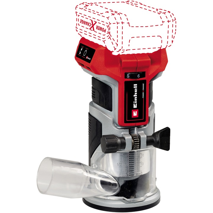 Akkus marógép Einhell Professional Power X-Change TP-ET 18 Li BL-Solo, 18 V, Li-Ion, 10000 - 30000 RPM, szívóadapter, kefe nélküli motor, akkumulátor/töltő nélkül