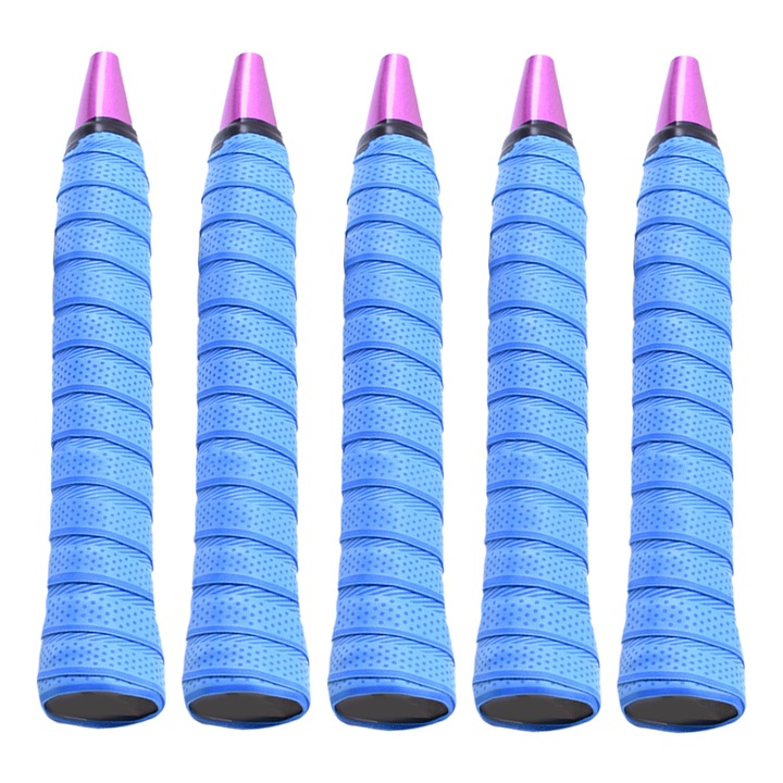 Set 5 overgripuri racheta, JeiibrZui, 2.5x110 cm, Albastru