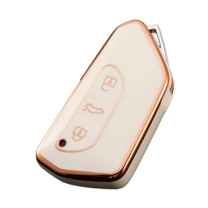 Бял калъф за ключове VW Golf 8 MK8 ID.3 ID.4 Cupra Skoda Octavia A8 Seat Leon MK4 2020 2021 Formentor Tarraco