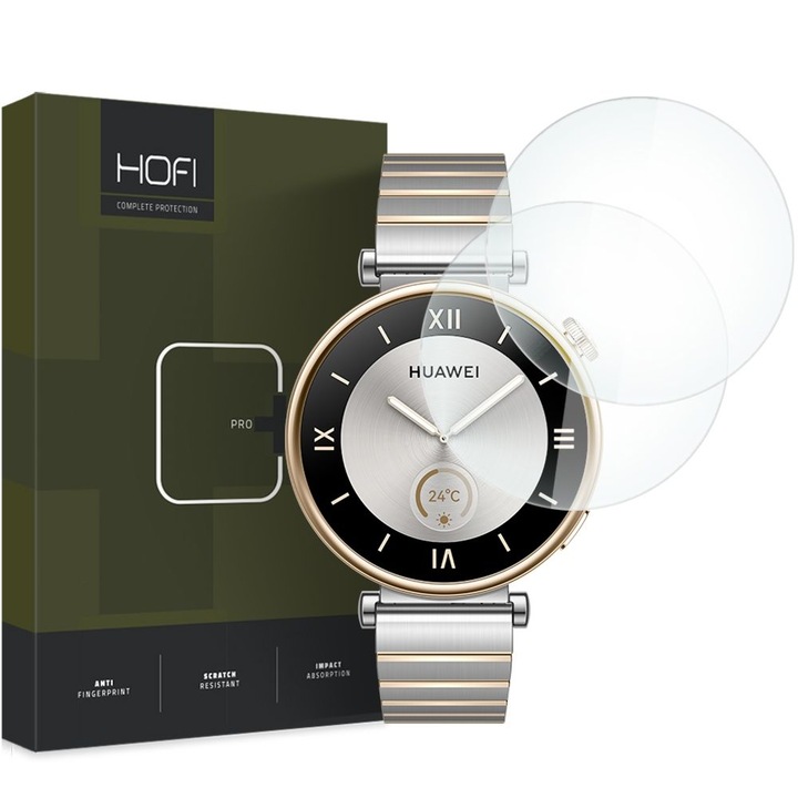 HOFI PRO+ Протектор за екран за Huawei Watch GT 4 41 мм, Комплект от 2 броя, Закалено стъкло