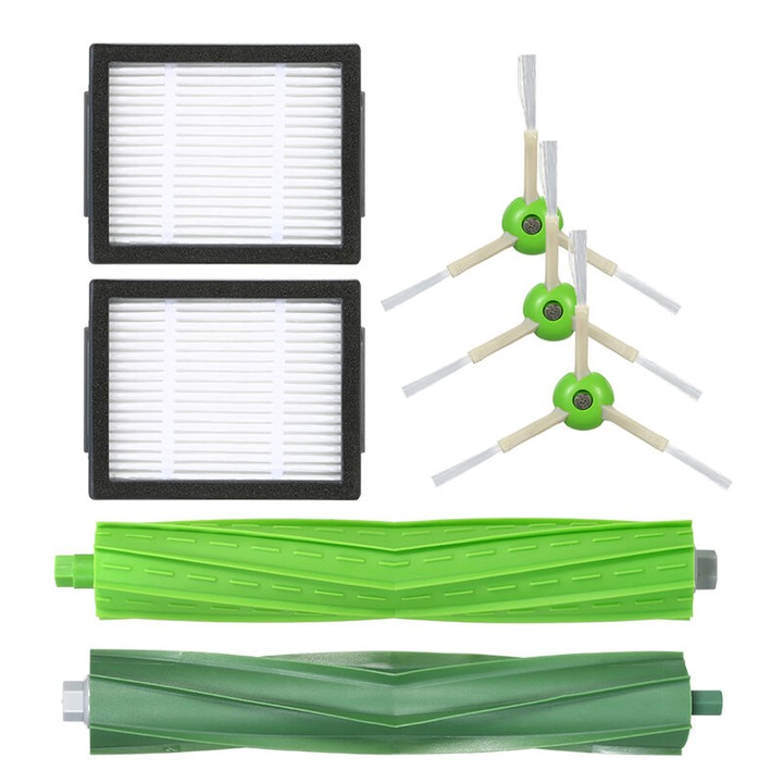 Комплект аксесоари за прахосмукачки iRobot Roomba, 3 странични четки, 2 филтъра, 2 въртящи се четки, 23x15x4см