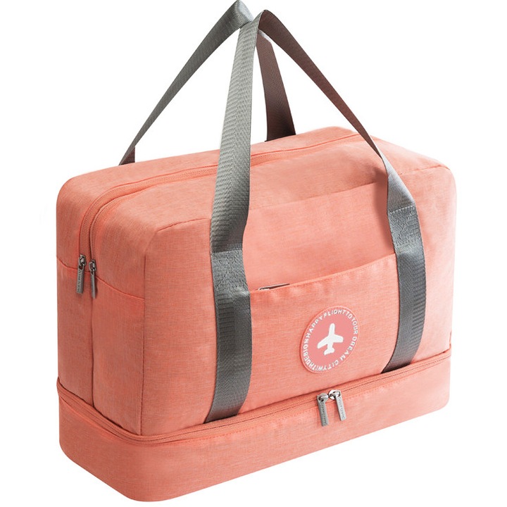 Ръчна чанта за пътуване или спорт AKU, с отделение за обувки, водоустойчива, за пътуване, фитнес, оранжева AK5242
