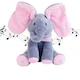 Jucarie de plus, interactiva si muzicala, elefant cantaret si vorbitor, se ascunde si misca urechile, peek a boo, pentru copii de la 3 ani in sus, 30cm - TRUMPY roz