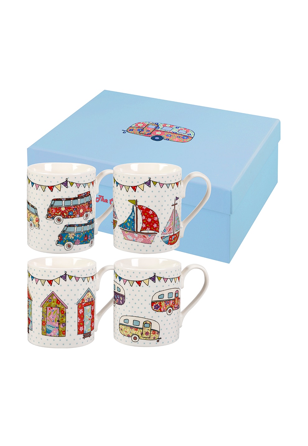 Churchill Set multicolor de cani din portelan Festival - 4 piese