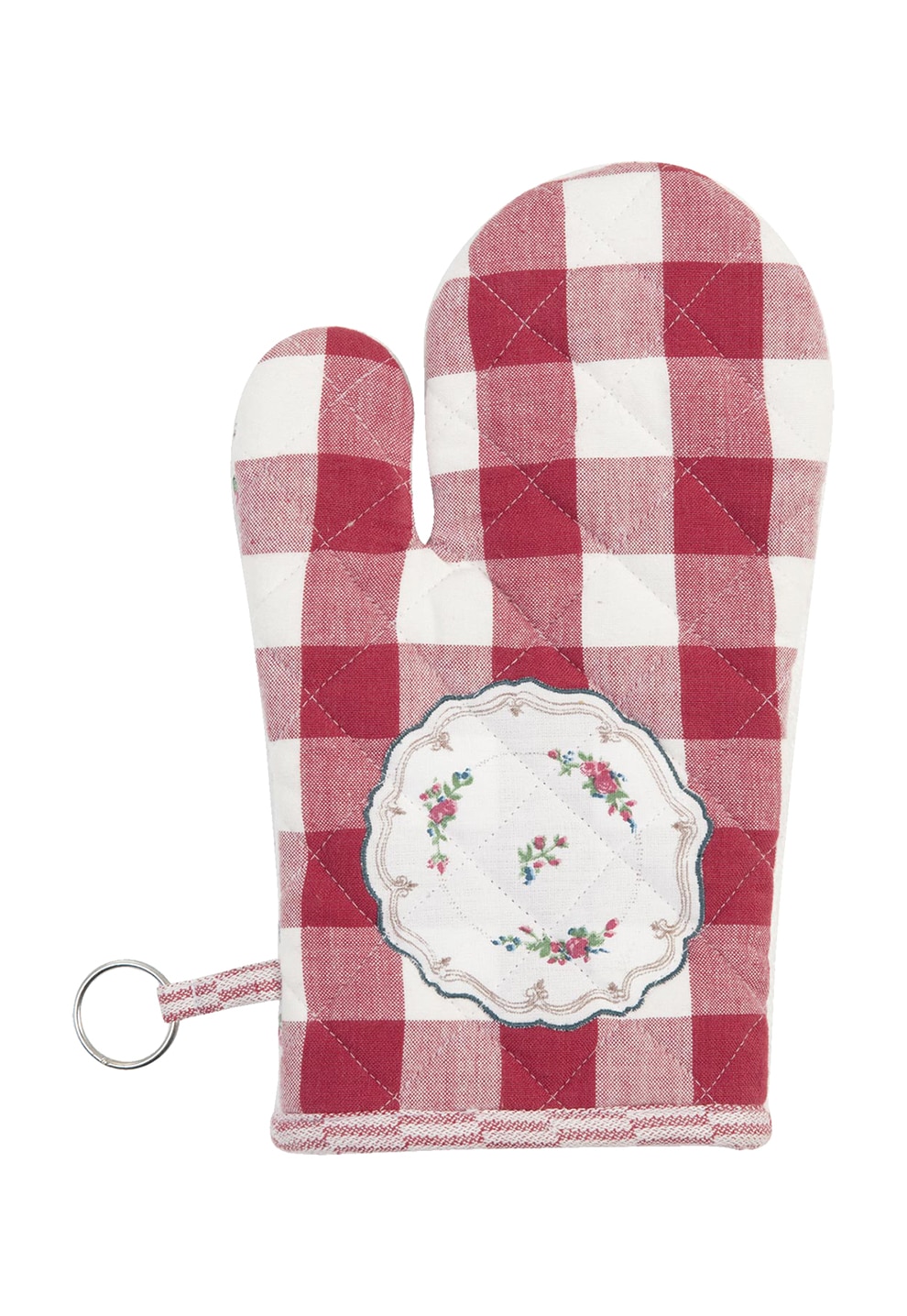 Clayre & Eef Manusa termorezistenta Bordeaux cu alb si anou