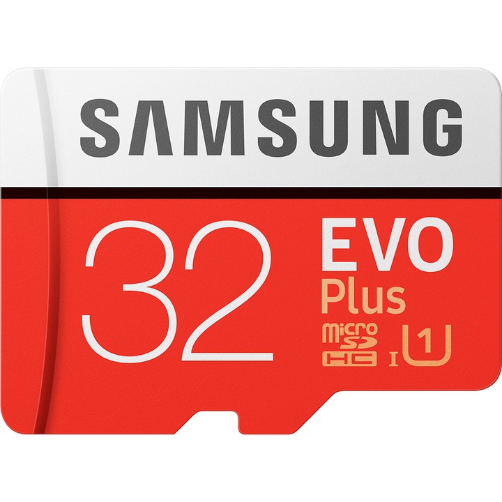 Карта памет Samsung Micro-SDHC EVO Plus 32GB, Class 10, UHS-I + SD адаптер