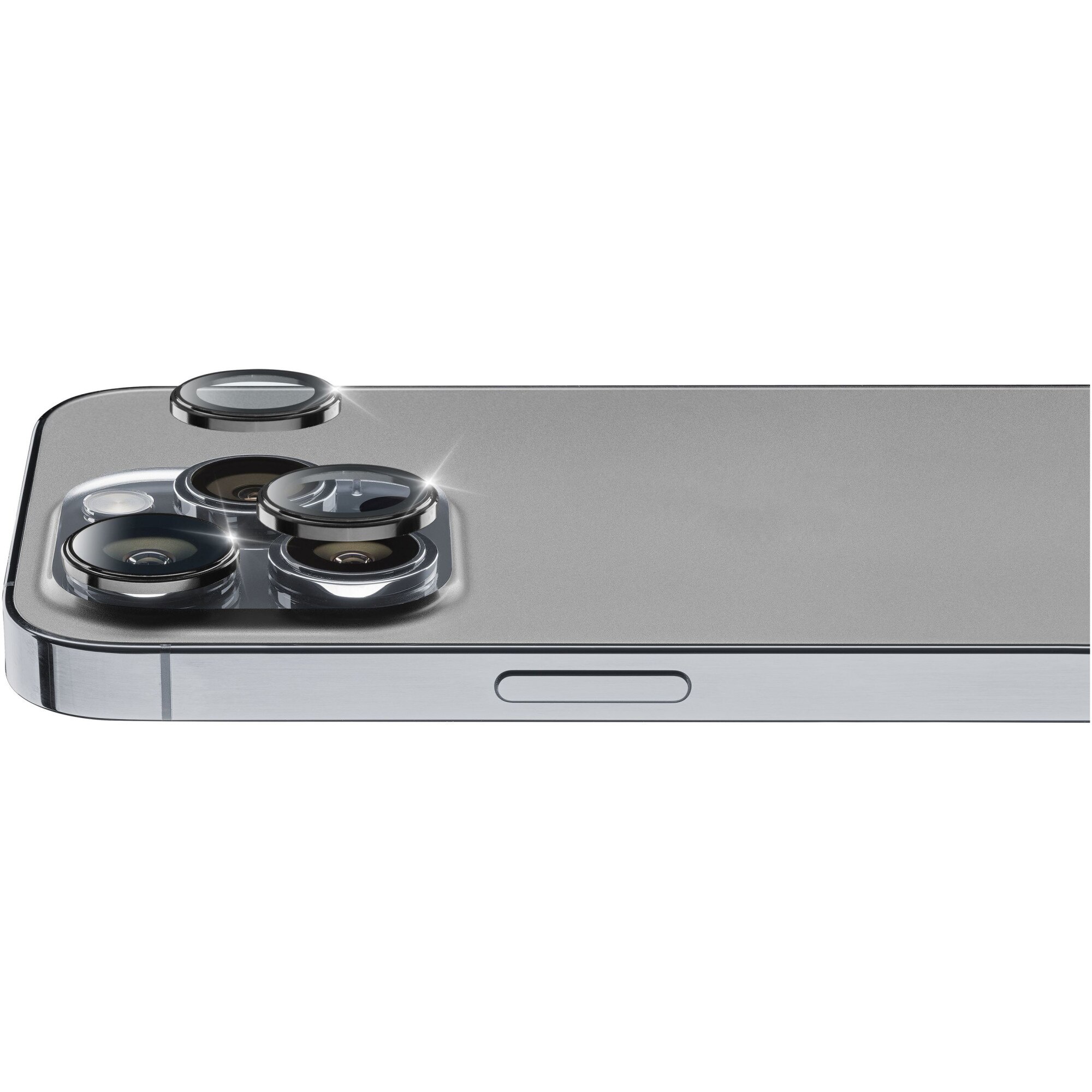 Folie de protectie Sticla Camera Cellularline Ring pentru iPhone 15 Pro/15 Pro Max CAMERARINGIPH15PRM