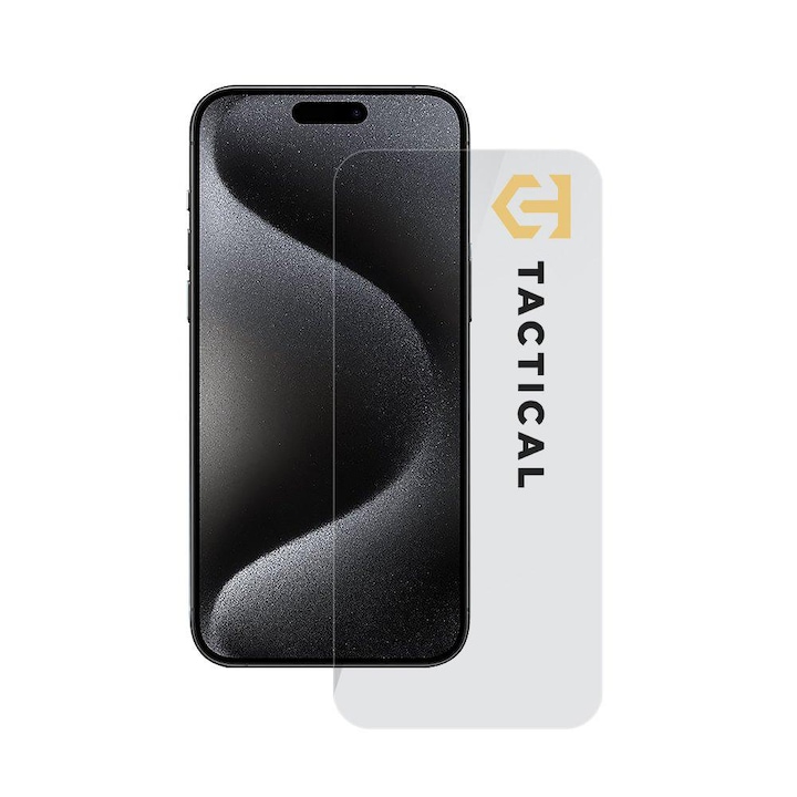 Защитно фолио Tactical Glass Shield 2.5D, За iPhone 15 Pro Max, Прозрачно