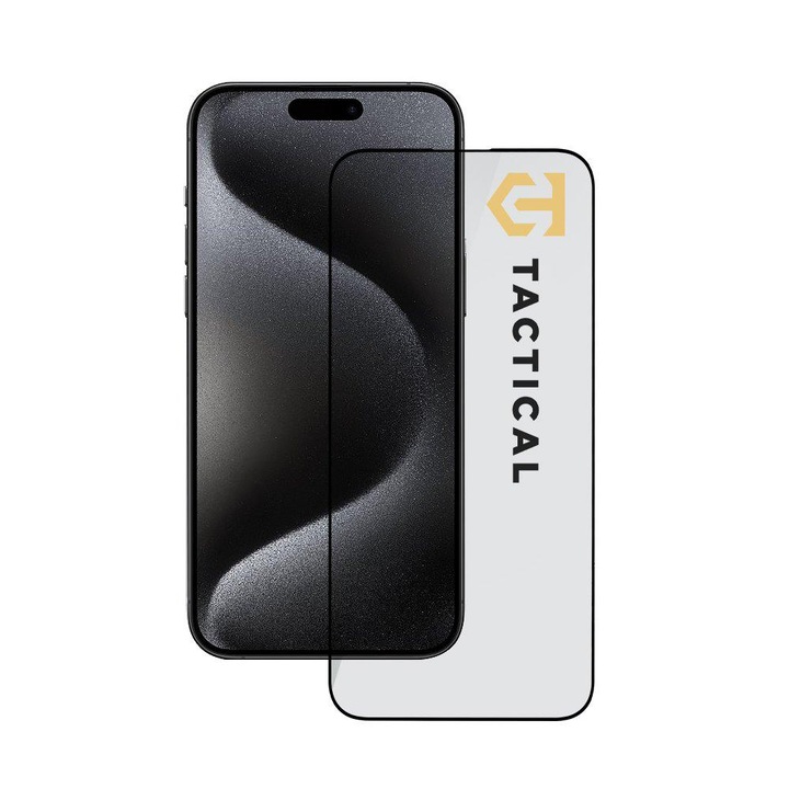 Tactical Glass Shield 5D Apple iPhone 15 Pro Max készülékhez fekete