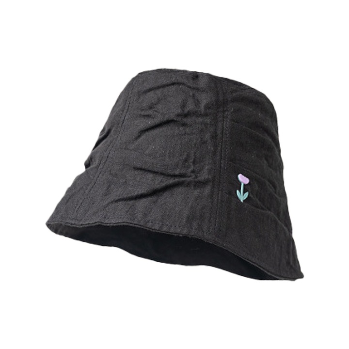 Palarie de soare, Bumbac, 56-58 cm, Negru