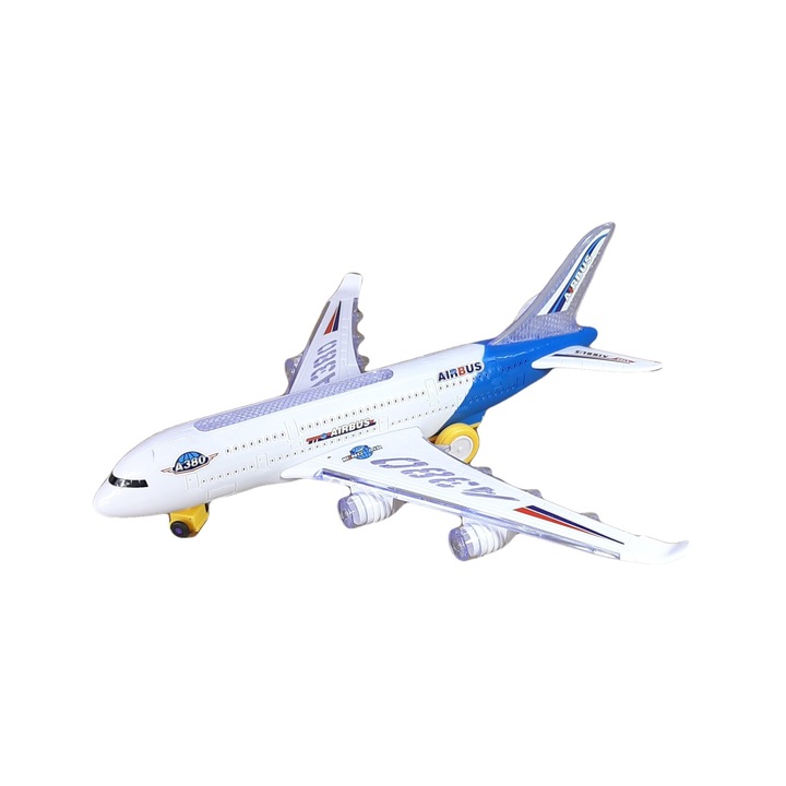 Avion mare de jucarie, Kocham Zabawki, Alb, 2 Ani+