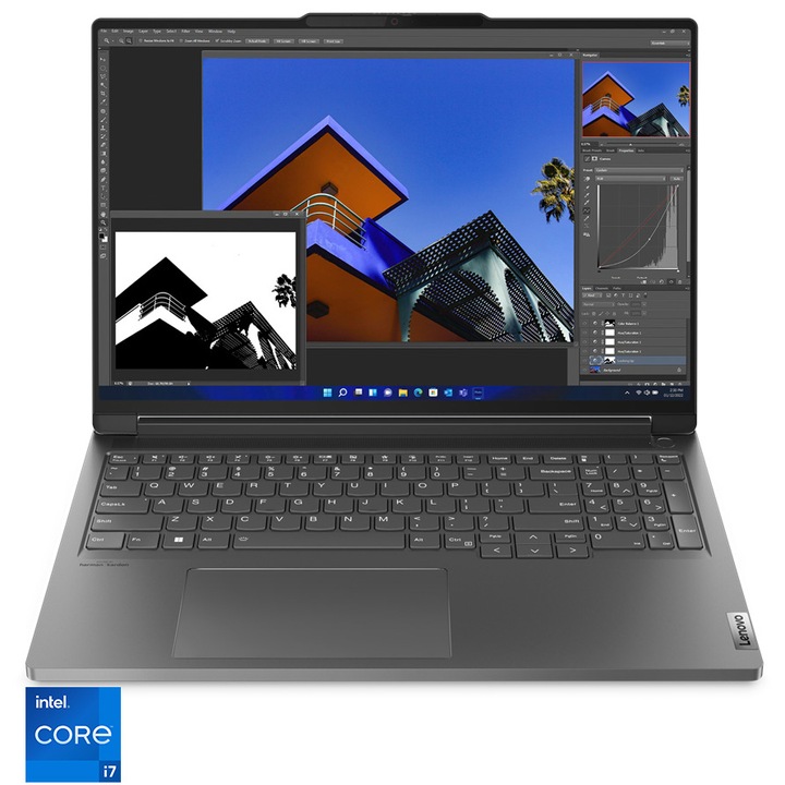Laptop Lenovo ThinkBook 16p G4 IRH cu procesor Intel® Core™ i7-13700H pana la 5.0 GHz, 16", 3.2K, IPS, 32GB, 1TB SSD, NVIDIA® GeForce RTX™ 4060 8GB GDDR6, Windows 11 Pro, Storm Grey, 3-year, Courier or Carry-in