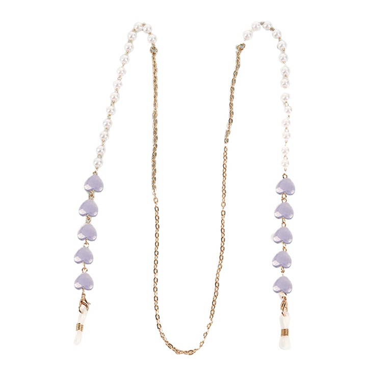 Lant pentru ochelari, pentru femei, design elegant, mov