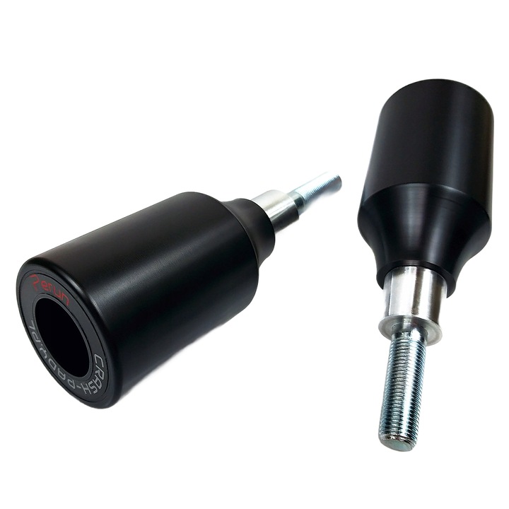 Set 2 crash pad-uri motocicleta Yamaha YZF-R1 RN22 (2009-2014), PERUN, Negru/Argintiu