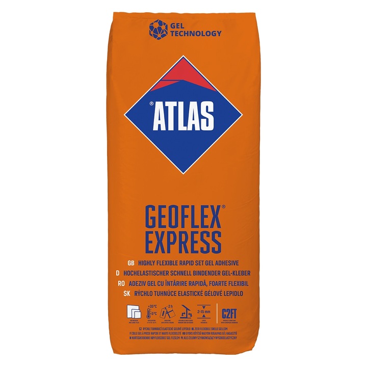 Adeziv pentru placi ceramice/terase, Atlas Geoflex Express, 25 kg