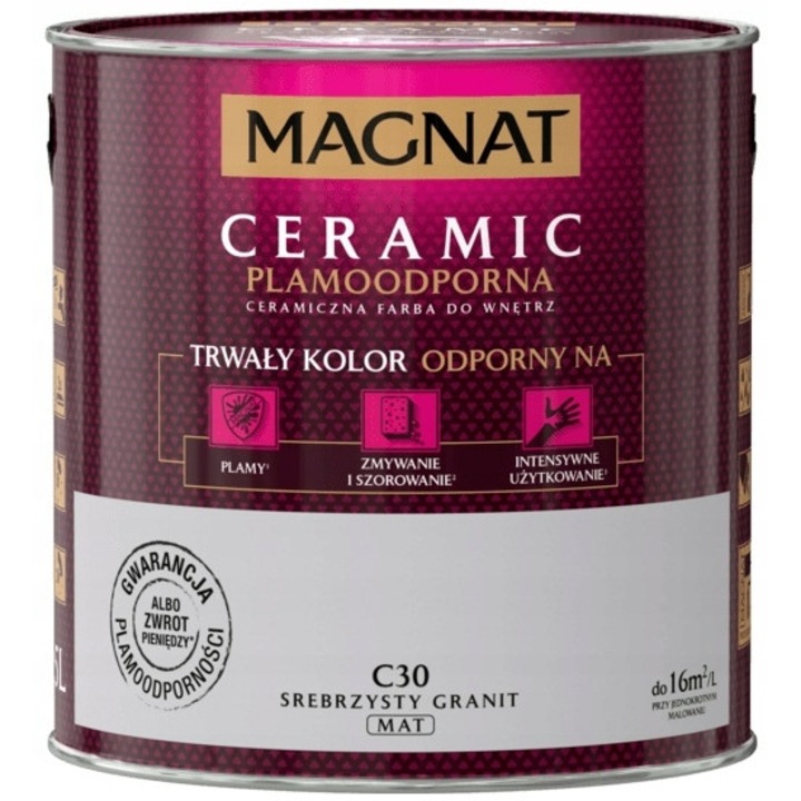 Vopsea ceramica, Magnat, Silver Granite, 2.5 L