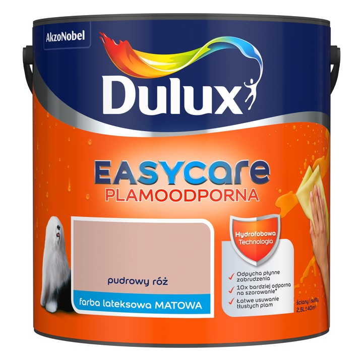 Easy Care festék, Dulux, Púderes rózsaszín, 2.5L