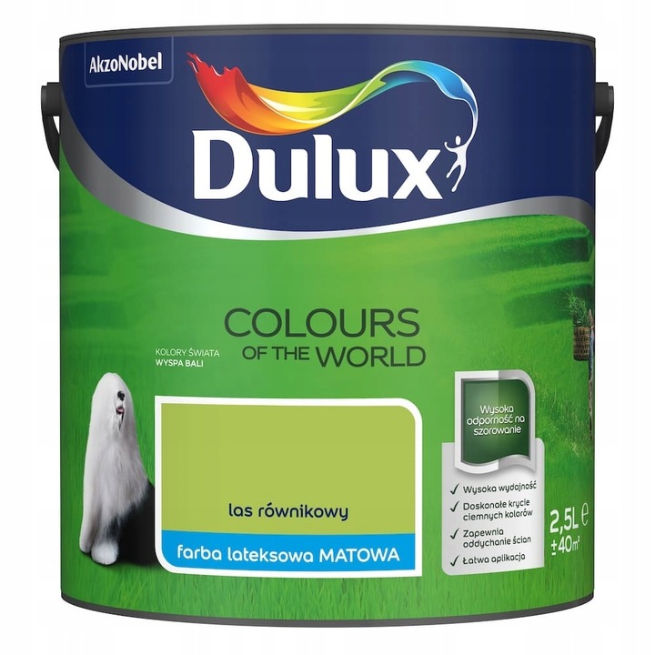Боя, Dulux, Kolory Swiat, Green, 2.5L