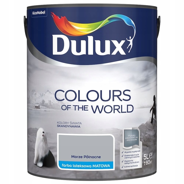 Latex festék, Dulux, North Sea Matt, Szürke, 5 l