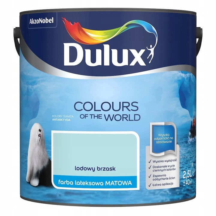 Декоративна боя, Dulux, Matte, Тюркоаз, 2.5L