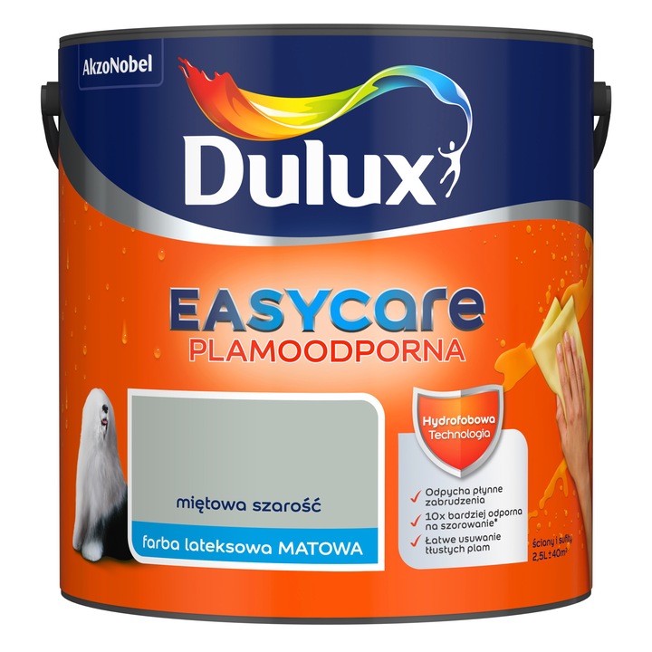 Vopsea EasyCare, Dulux, Gray matt, 2.5L