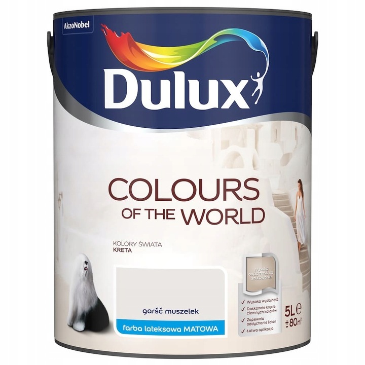 Vopsea decorativa, Dulux, A Handful of Shells Matte, 5L, Crem