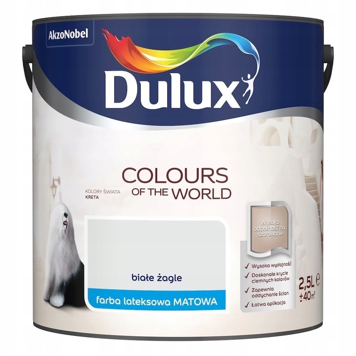 Боя Dulux Kolory Swiat White Sails Matte 2.5L