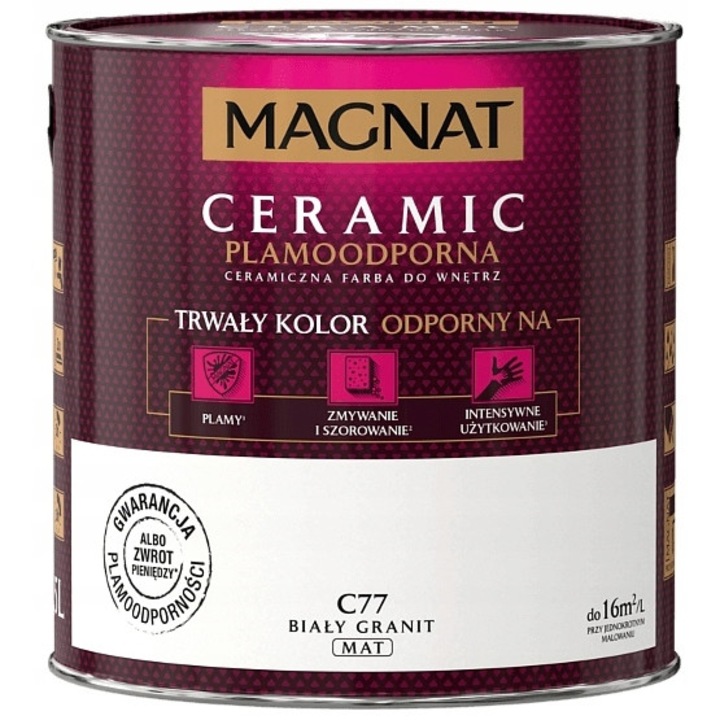 Vopsea ceramica Magnat, White Granite, 2.5 L