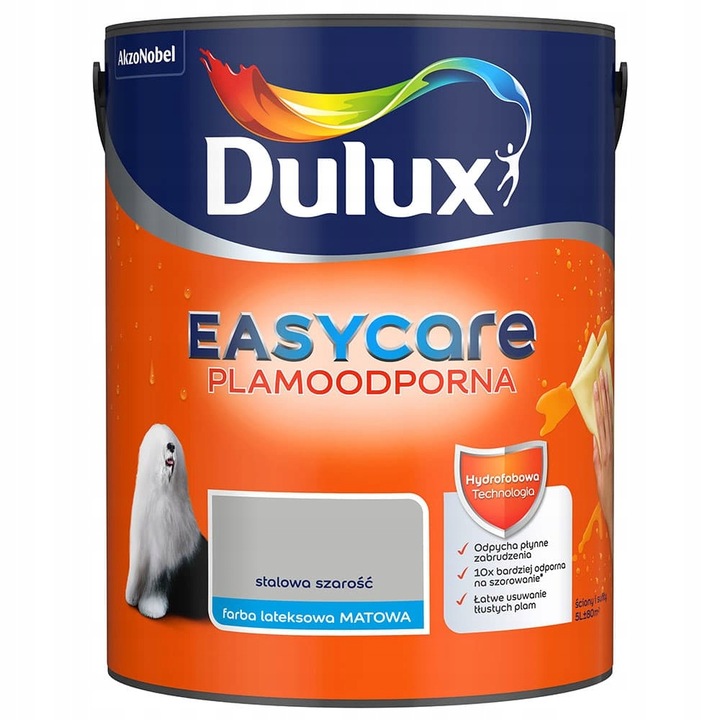 Dulux EasyCare festék, acélszürke, 5L