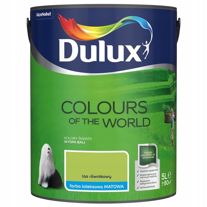 Festék, DULUX, 5L, Zöld