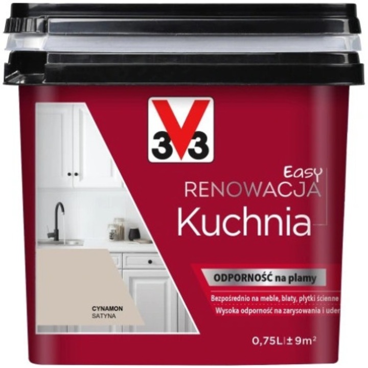 Vopsea pentru bucatarie, V33, Easy Renovation, 0.75 l, Cinnamon