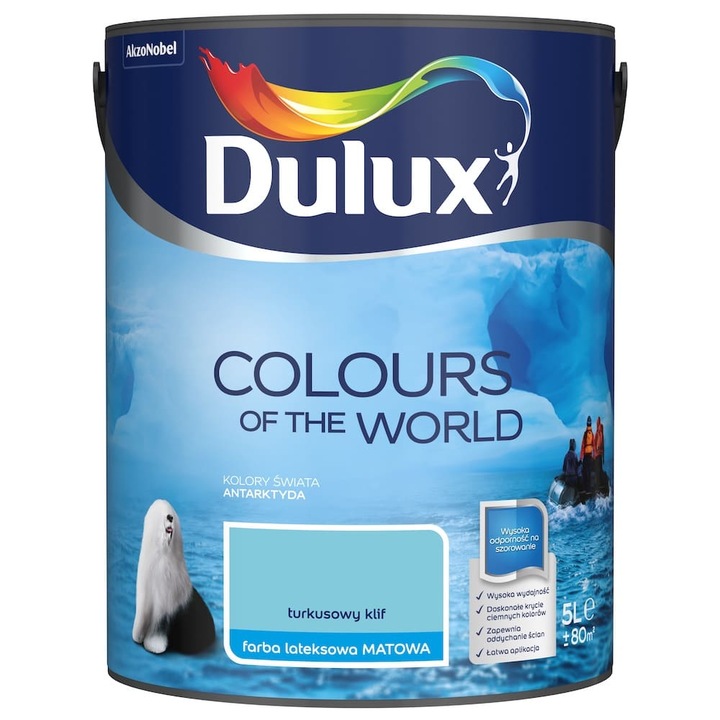 Dekoratív festék, DULUX, 5 l, Türkiz