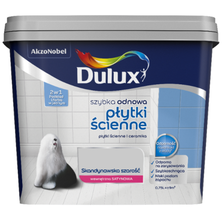 Vopsea pentru Gresie, Dulux, Gri scandinav, 0.75l