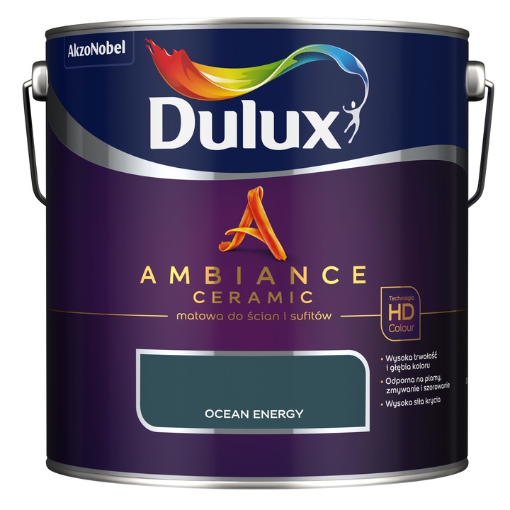 Festék, DULUX, 2,5 l, Sötétszürke