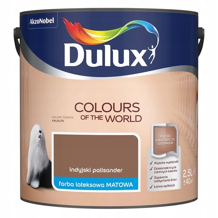 Декоративна боя, Dulux, 2,5 л, Кафява