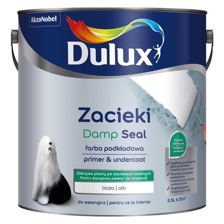 Dulux Zacieki fehér festék 2.5L