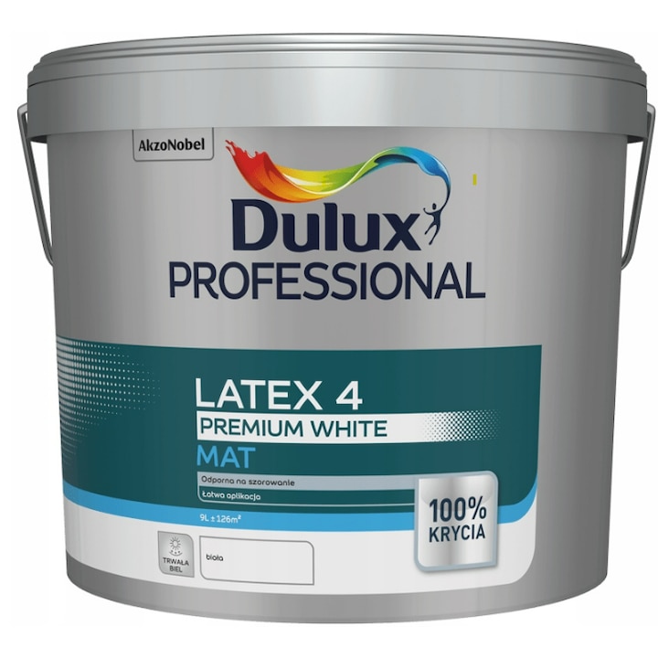 Festék, Dulux, Matt fehér, 9L