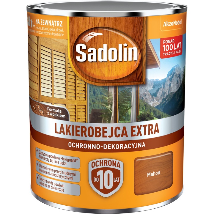 Lac pentru lemn, Sadolin, 0,75 l, Mahogany