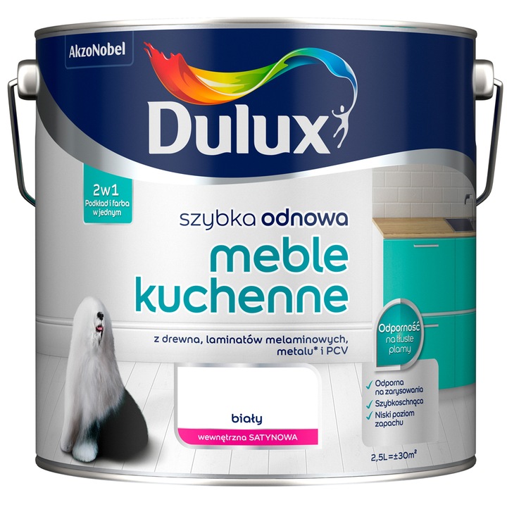 Festék, Dulux, Fehér, 2.5 l