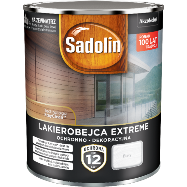 Lakk fára, Sadolin, Extreme, Fehér, 0,7 l