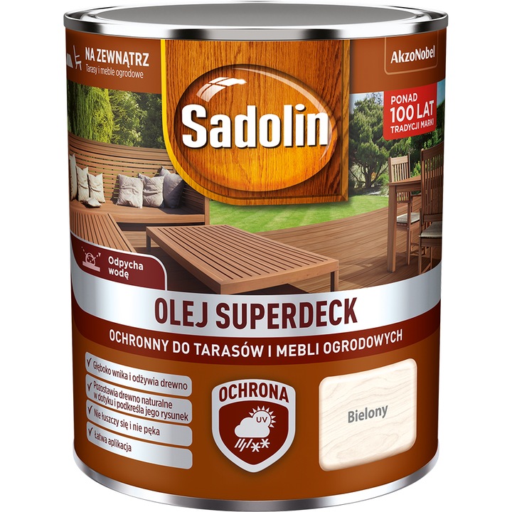 Sadolin Superdeck Fehérített Faolaj, 0.75L