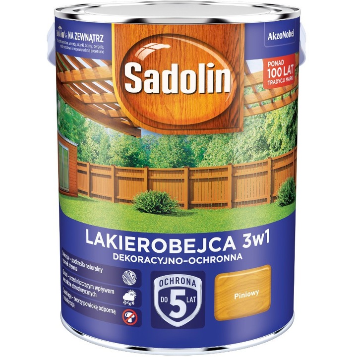 Dekoratív és védő 3in1 lakk, Fenyő, 5L