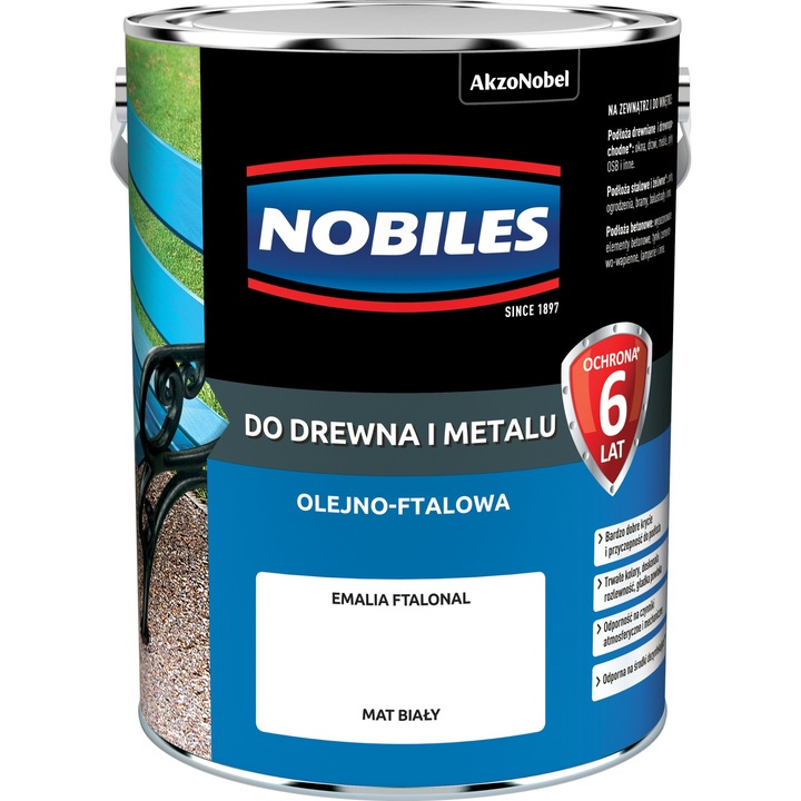 Nobiles Festék, Matt Fehér, 5L