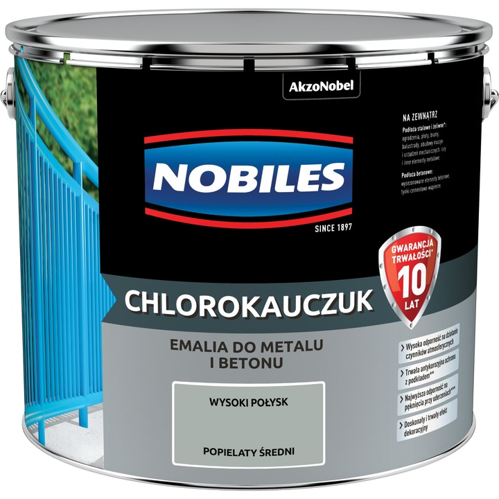 Festék, Nobiles, Szürke, 10L