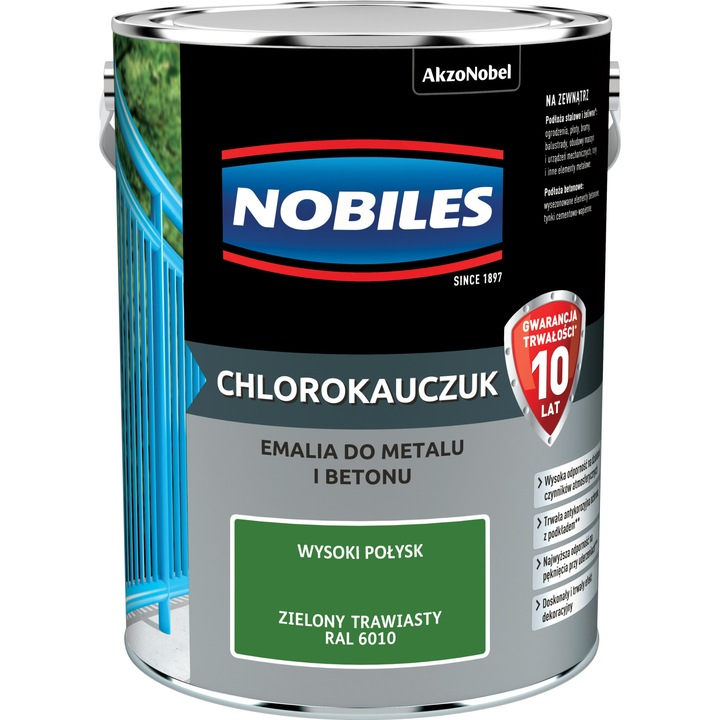 Хлориран каучук, Nobiles, Grass Green, RAL6010, 5L